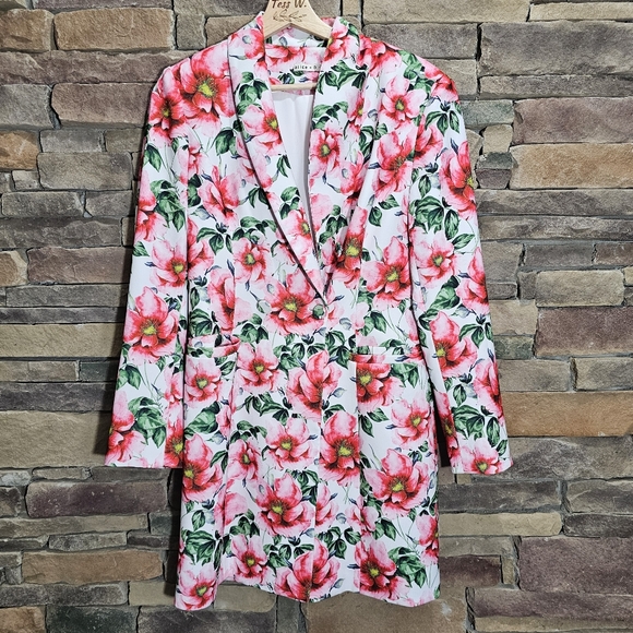 Alice + Olivia Latoya Floral Minidress size 10 - Picture 6 of 15